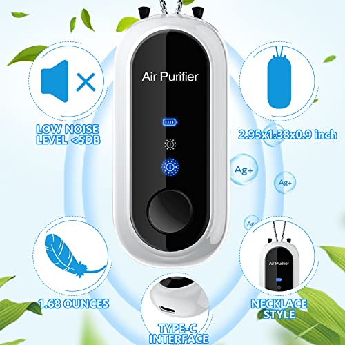 Portable And Personal Air Purifier Necklace, Wearable Negative Ionizer Generator Air Cleaner， Home Travel Ionizer For Adults And Kids #TOP4
