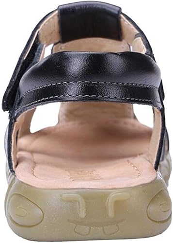 Miniatura 5 de DADAWEN - Sandalias deportivas de cuero para niños y niñas, puntera cerrada, para exteriores (para bebés, niños pequeños y grandes)