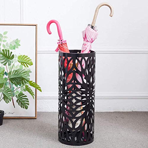 Porte-parapluie sur pied pour cannes et bâtons de marche design noir - 2