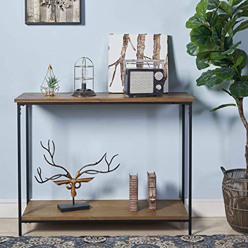 Image of JGS Iron Frame Wooden Console Table for Entryway, Multipurpose Convenience Concepts Console Table for Home, Console Table for Living Room, Hallway and Office