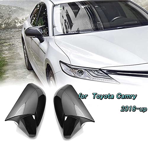 Boyuer 2Pcs Car Side Rear View Mirror Guard Cover Caps Trims Exterior Decoration Accessories For Toyota Camry 2018-2023(Piano Black) #TOP1