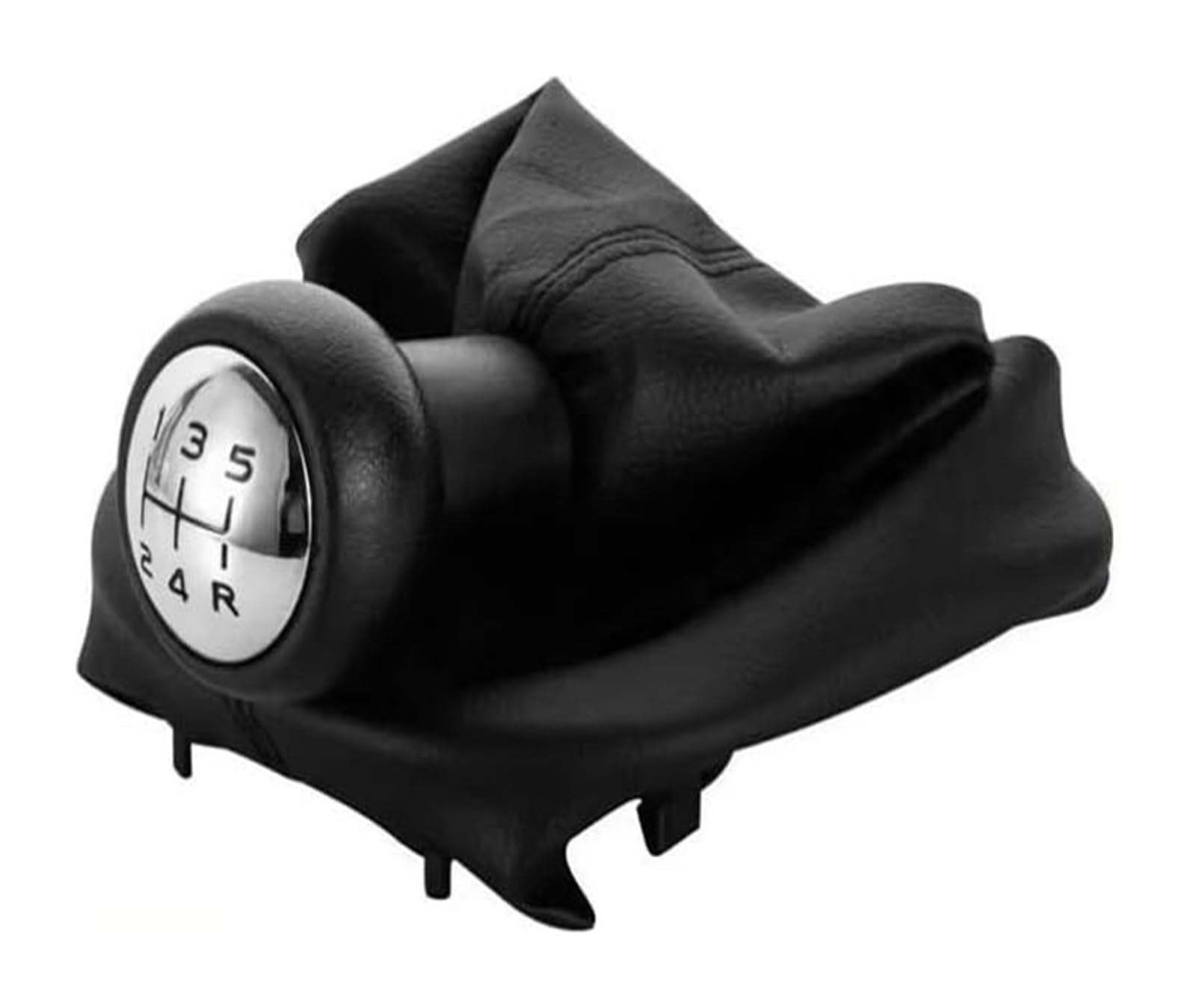 Car Gear Shift Lever Knob for Peugeot 206 207 307 CC 406 Car Accessories Gear Knob Shifter (Type B) Shift Knobs 5 Speed Lever Stick Gaiter Boot PU Cover(Type B)