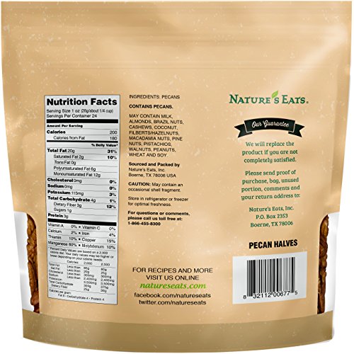 Nature's Eats Pecan Halves Natural, 24 Ounce (Pack Of 3) #TOP1