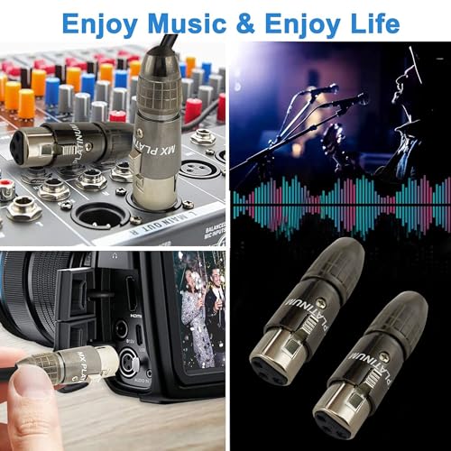 Image of MX 3 Pin XLR connector Microphone Connector pin Pure Copper Nickel Plated Pins1 for High Conductivity microphone cable connector, PERENT 3078 PACK OF 2, Female Connector, pack of 2