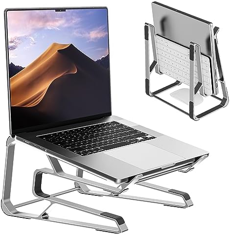 HumanCentric Laptop-Ständer Aus Aluminium & Walnussholz – Ergonomisch, Für Laptops Bis 16 Zoll