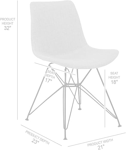 Miniatura 3 de Armen Living Silla de comedor Palmetto, gris Gris,Carbón vegetal,https://www.amazon.com/dp/undefined