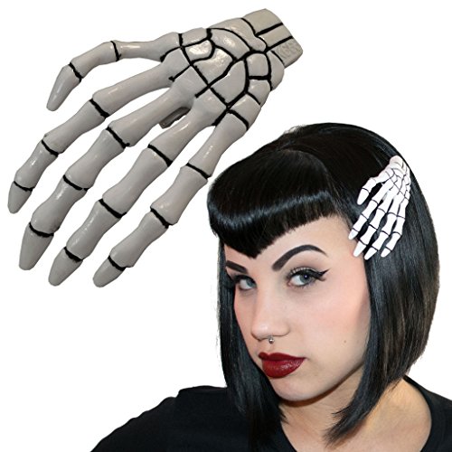 XL White Skeleton Hand Hair Clip Halloween Horror Accessory Kreepsville