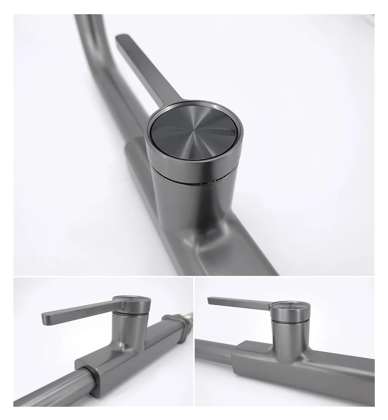Bateria kuchenna Elastyczna wyciągana dysza Bateria zlewozmywakowa do zlewu kuchennego Strumień wody(Grey Faucet)