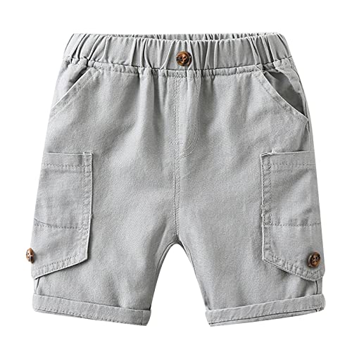 Moonker Baby Boys Baggy Cargo Pants Relaxed Elastic Waist Casual Short Pants Summer Comfy Stylish Solid Boys - Main Image