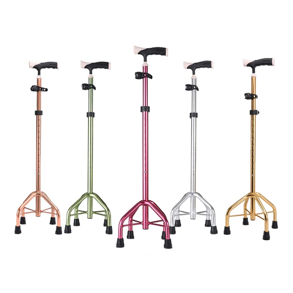 Bastón de Paseo, muleta, bastón para Personas Mayores, bastón de Cuatro Patas, bastón de Ocho Patas, Ligero, Antideslizante, Multifuncional, muletas para Personas Mayores con Hueso