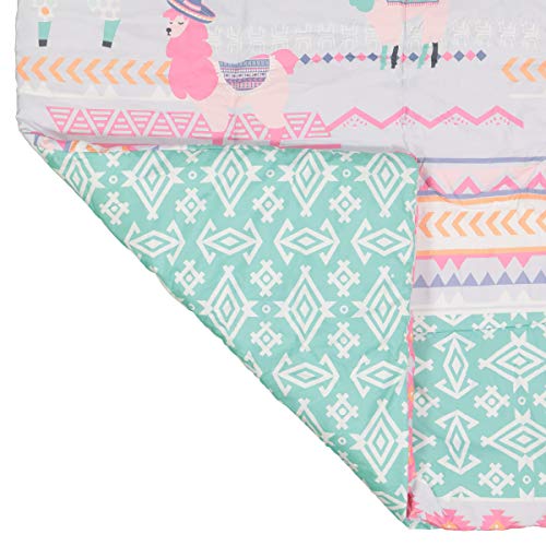 Waverly La La Llama Modern Graphic 2-Piece Reversible Comforter Set, Twin, Multicolor #TOP5