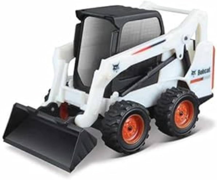 Bobcat S590 ミニカー ホワイト/オレンジ Amazon.com: Bburago B18-31801 10CM Bobcat S590 Skid-Steer Loader W