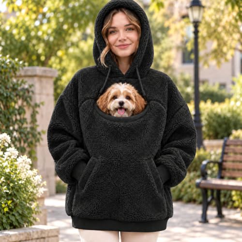 Cat Pouch Hoodie for Women Dog Cat Carrier Hoodie with Pet Pouch Sweatshirt - image 2
