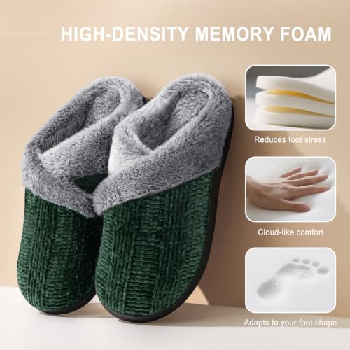 Image of Slippers for Women Fuzzy House Slip on Indoor Outdoor Bedroom Home Shoes