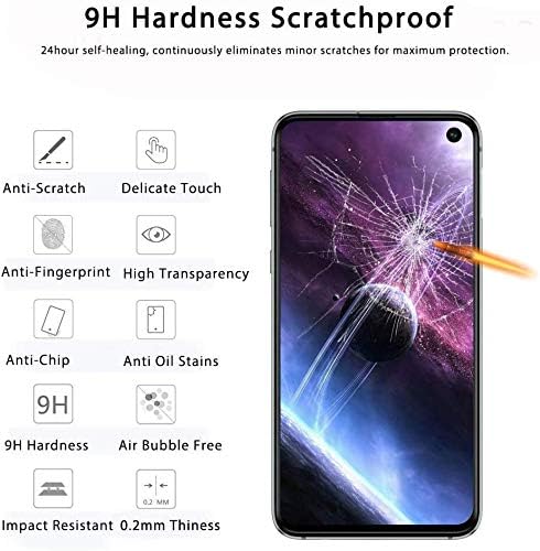 (2 Pack) Galaxy S10 Plus Screen Protector, HD Tempered Glass Screen Protector ScratchProof/No Bubbles/ 9H Hardness/ 3D Full Coverage Compatible with Samsung Galaxy S10 Plus/ S10+ 5G