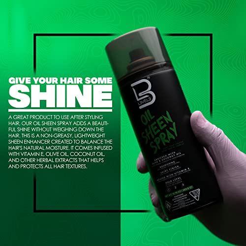 L3 Level 3 Oil Sheen Spray - Adds Shine to Hair After Styling - Infused with Vitamin E, Olive and Coconut Oil and Herbal Extracts Level Three Oil Shine Spray (Oil Sheen Spray) - Thumbnail 3