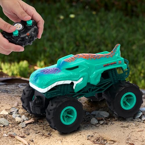 image for Hot Wheels Monster Trucks Toy RC, Remote-Control Mega-Wrex in 1:24 Sca