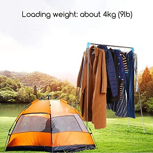 GEER Clothes Tidy Rails,Retractable Lightweight Portable Foldable Garment Metal Rack Freestanding Hanger for Home,Travel (Family)