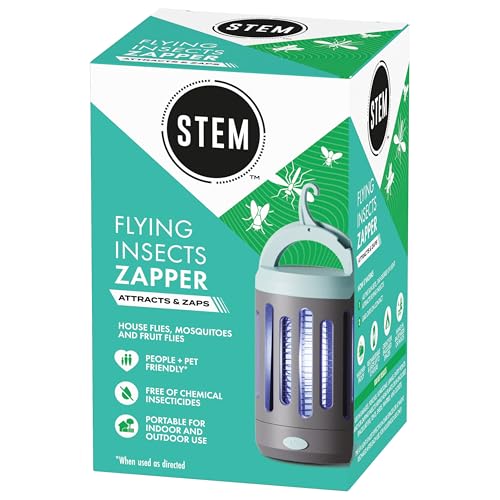 STEM Flying Insect Zapper, Indoor and Outdoor Electric Fly & Mosquito Trap, Includes Micro-USB Charging Cable and Brush for Cleaning