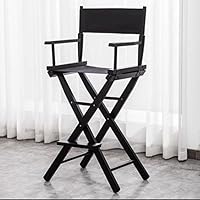 Vista 12 de Silla de directores de 30 pulgadas, taburete de madera plegable, silla plegable para artista de maquillaje, taburete plegable de altura, silla