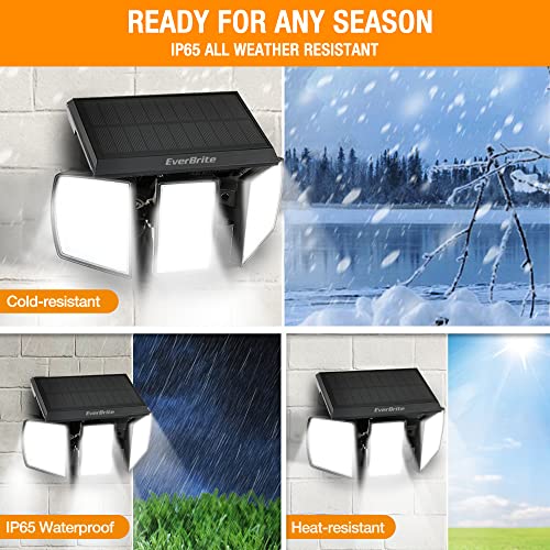 image for EverBrite Solar Outdoor Lights, 128 LED 7000K Solar Motion Sensor Ligh