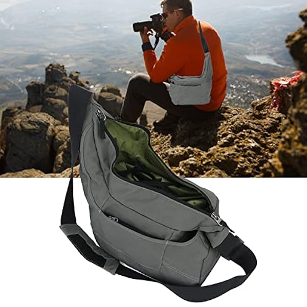 DSLR Camera Sling Bag, Dubbele Rits Modieuze Waterdichte Uitschuifbare Ruimte DSLR Camera Schoudertas voor Reizen voor Vrouwen Om Te Wandelen