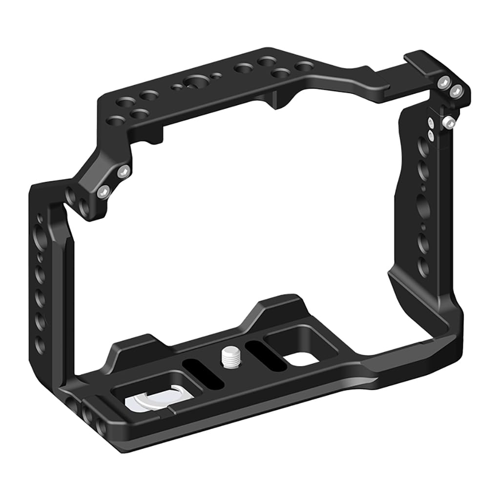 Klatka na aparat, stabilizator aparatu z gwintem 1/4''-20 i otworami pozycjonującymi 3/8''-16 kompatybilny z A7R2/A7S2, A74, A9 III/A1 II Series (kompatybilna z A7R2/A7S2)