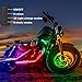 FCPVHOY 10Pcs Motorcycle LED Underglow Kit, RGB LED Strips Lights with APP Control, Compatible with Harley Davidson, Honda, Kawasaki, Suzuki
