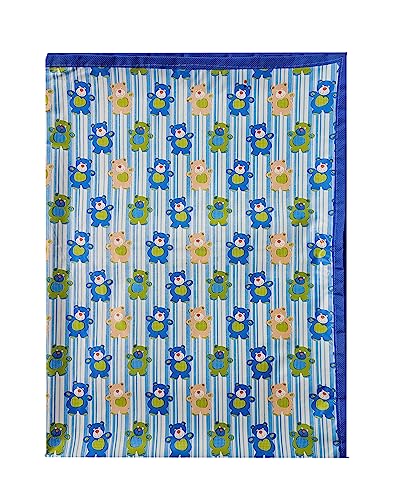 Image of Pookie Plastic Sheet,PVC Sheet for Kids,Rubber Sheet for Babies,Bed Wetting Protector(90 x 135 cm) (Blue Tedy)