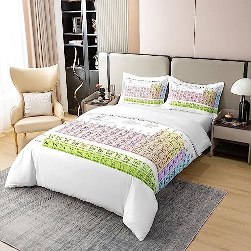Periodic Table of The Elements Comforter Cover for Chemistry Bedding 100% Cotton Set Decorative Atomic Number Symbol Weight 100% Cotton Duvet Cover Single Modern Colorful Bedspread Cover Bedclothes - Image 2