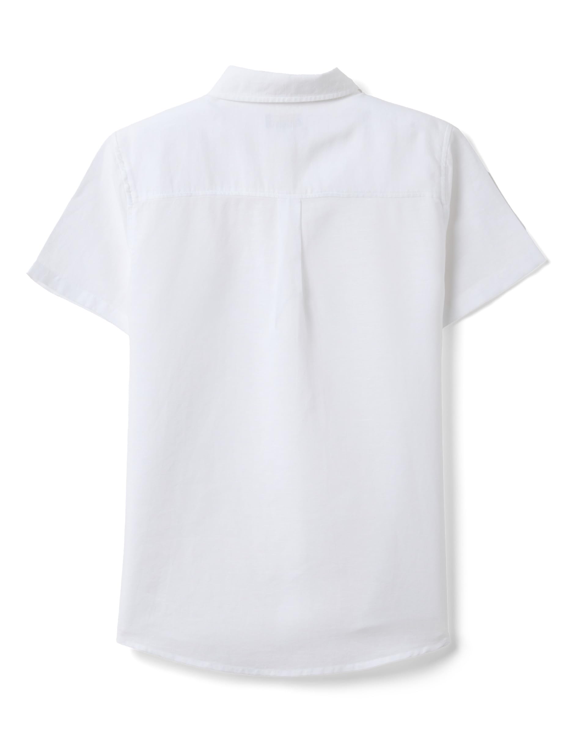 OVS Kids Camicia Bianca in Misto Lino e Cotone da Ragazzo Regular Fit
