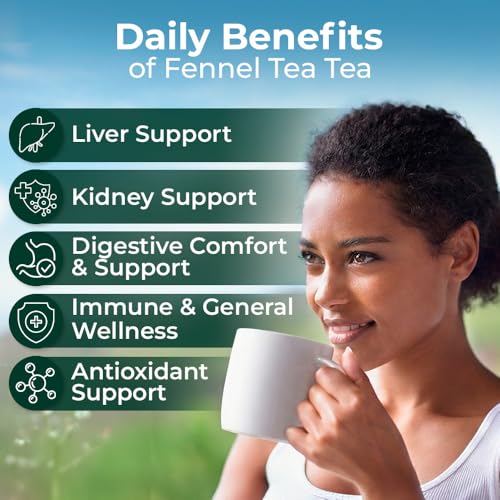 Image of 100 Bags Fennel Tea Fennel Seed Tea Herbal (Foeniculum Vulgare) - 100 Count 1.5g Bags Herb Hinojo