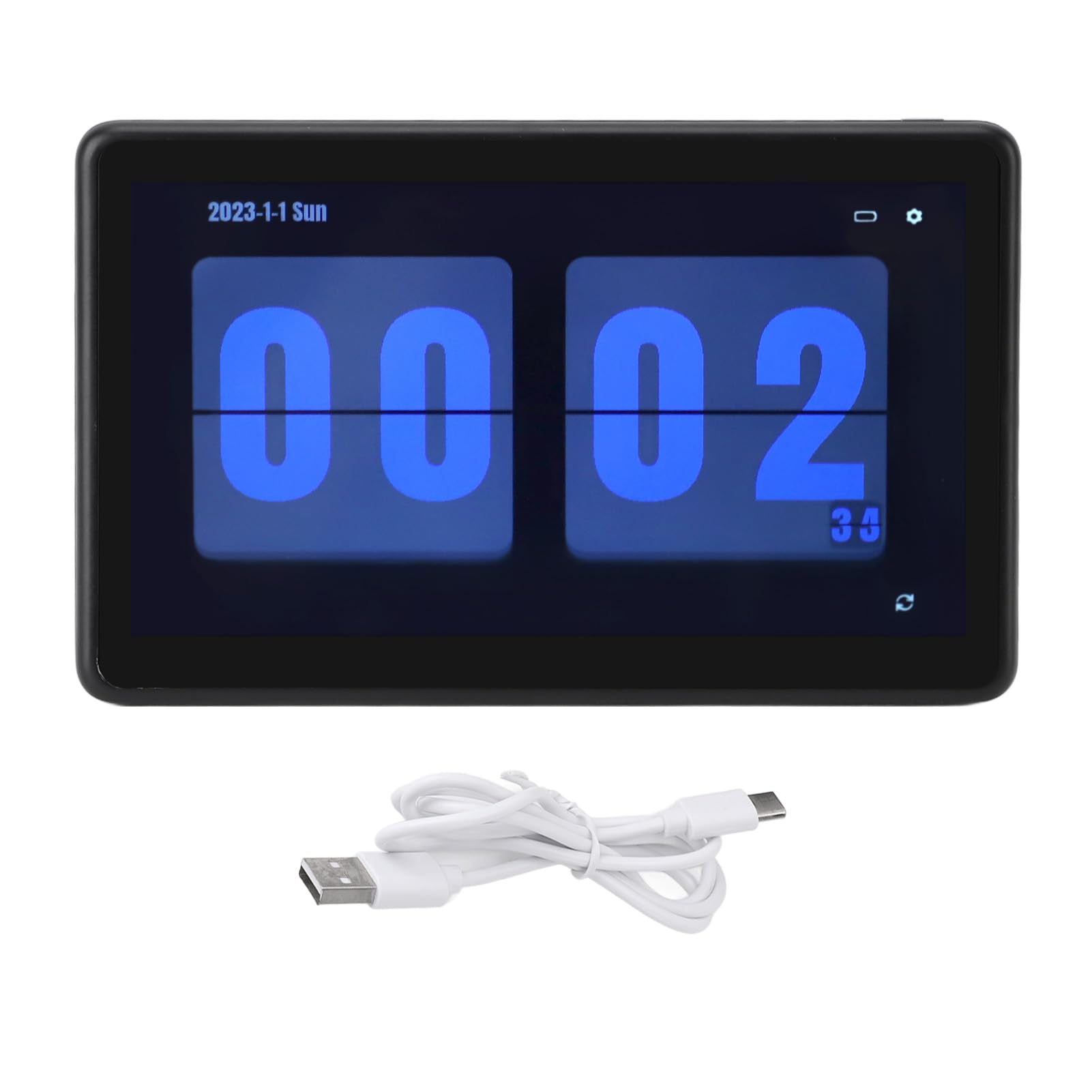 Fafeicy Wireless LCD Digital Flip Clock z domową prognozą Pogody Użyj Wielofunkcyjnego Cyfrowego Zegarka Komputerowego