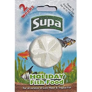 SUPA Aquarium Holiday Fish Food, 14 días, Paquete de 6, fácil de Usar, Bloque de Alimentos de liberación Lenta para Alimentar Agua fría y Peces Tropicales