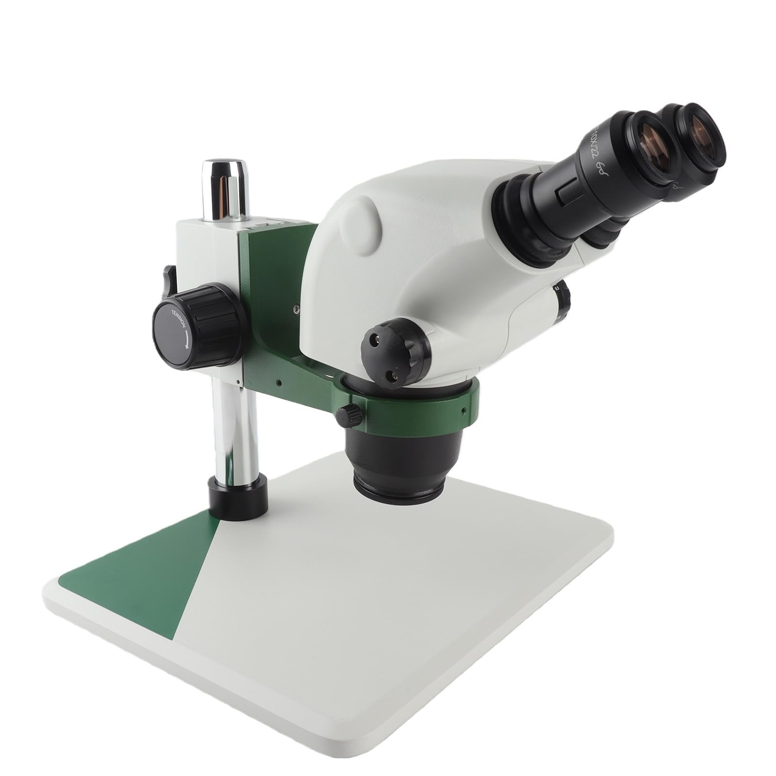 FTVOGUE Microscopio Compuesto Binocular, Microscopio Profesional de Aleación de Aluminio con Zoom Continuo de 6,5X a 65X, Enfoque de Ajuste Fino, Distancia de Trabajo de 110 Mm para Reparación de