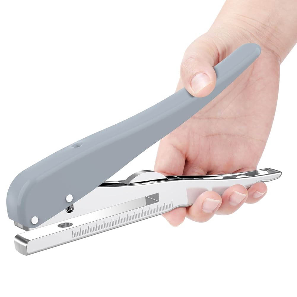Lamsimoy Heavy Duty Single Hole Punch,Hole Puncher 25 Sheets Capacity Paper Punch for Paper ID PVC Cards Scrapbook 6MM
