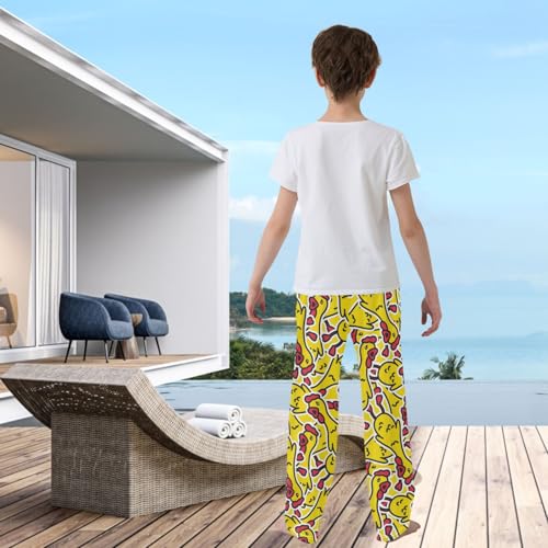 visesunny Boys Casual Pants Loose Soft Breathable Long Trousers Bottoms with Pockets Boy's Sleepwear for Kids Teens Size 6-143