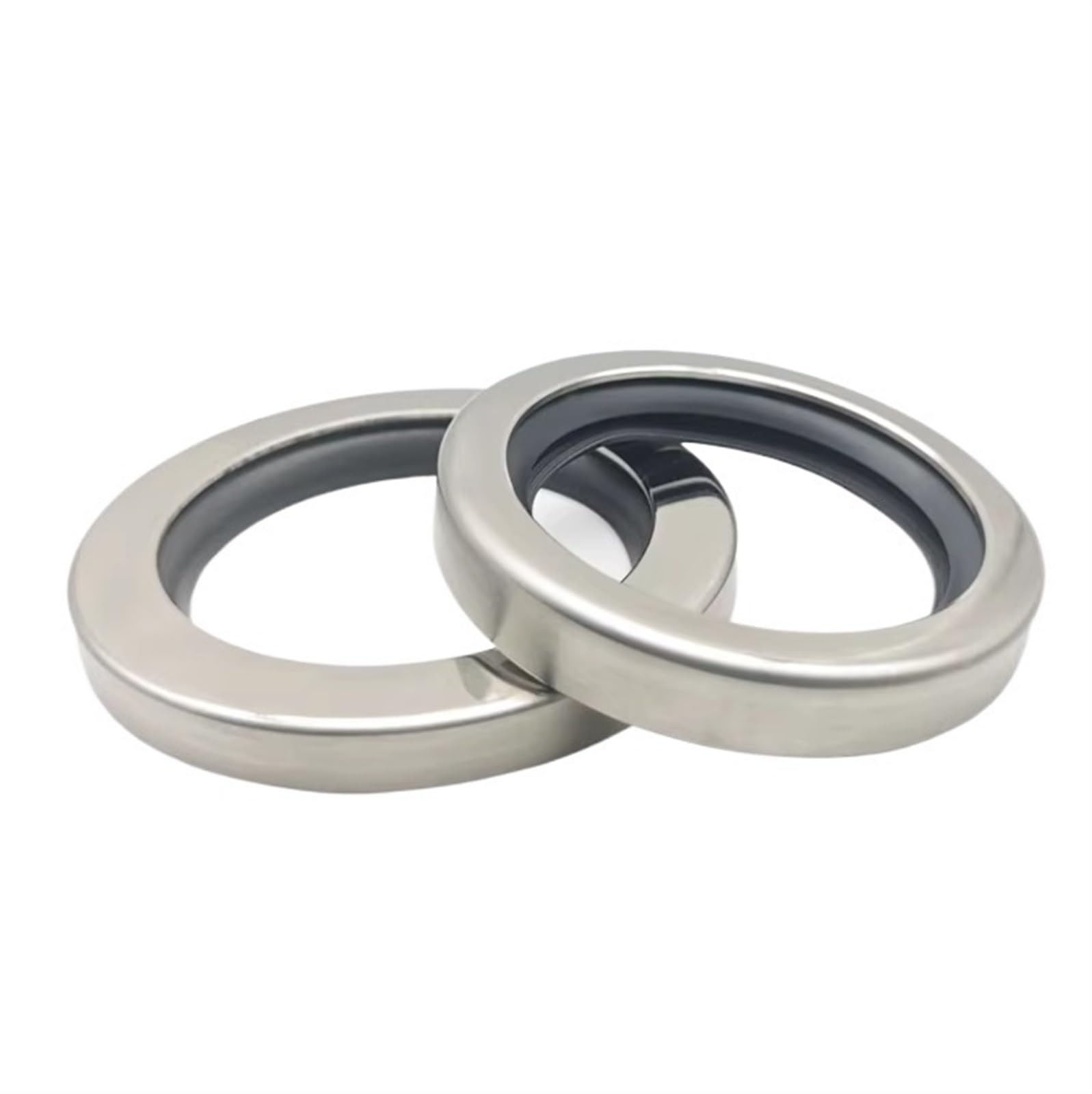 Sello de eje de acero inoxidable PTFE sello de aceite de labios dobles for compresor de aire de tornillo rotativo 1 pieza 42 X 55-65 X 8 mm(Size:42 * 55 * 8)