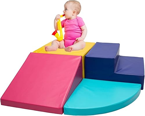 Juego de espuma para gatear y escalar, juego de actividades en interiores, juego de espuma suave e interactivo para escalar, gatear deslizamiento,