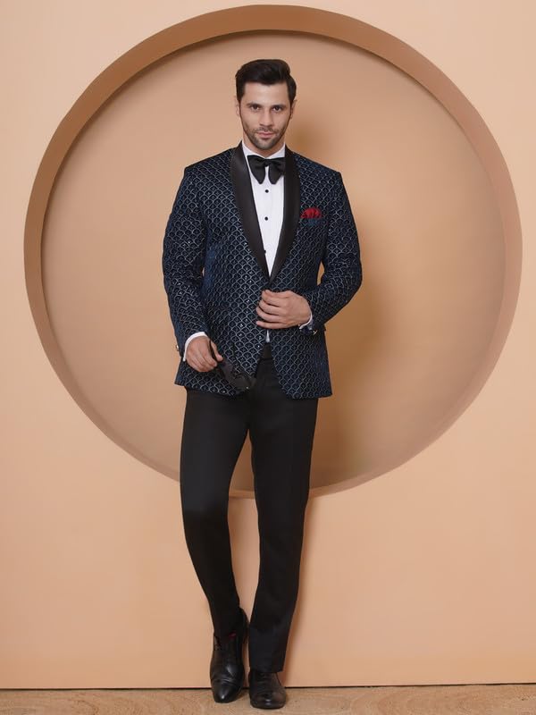 Image of FAVOROSKI Wedding Sequence Blazer Suit for Men | Embroidered Velvet Blazer | Relaxed Fit Blazer for Men Wedding Party | Ethnic Wear Blazer for Men | Blazer Suit for Men | Festive Blazers for Men