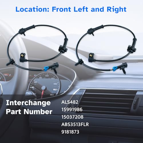 image for Ruizure Front ABS Wheel Speed Sensor Left & Right fit for 1999 2000 20