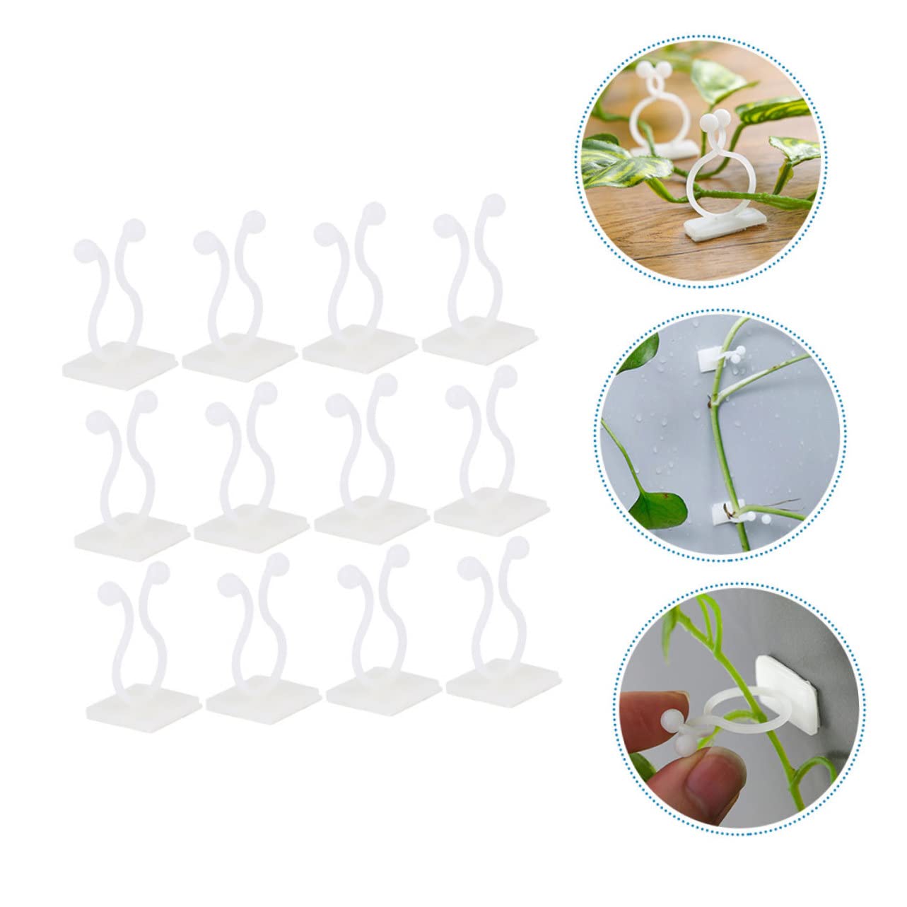 BESTonZON 4 Sätze Pflanzenclips Für Kletterpflanzen Pflanzenstützen Für Wandfixierung Wiederverwendbare Clips Für Innen Und Außenpflanzen Für Glatte Wände 100 Stück * 4