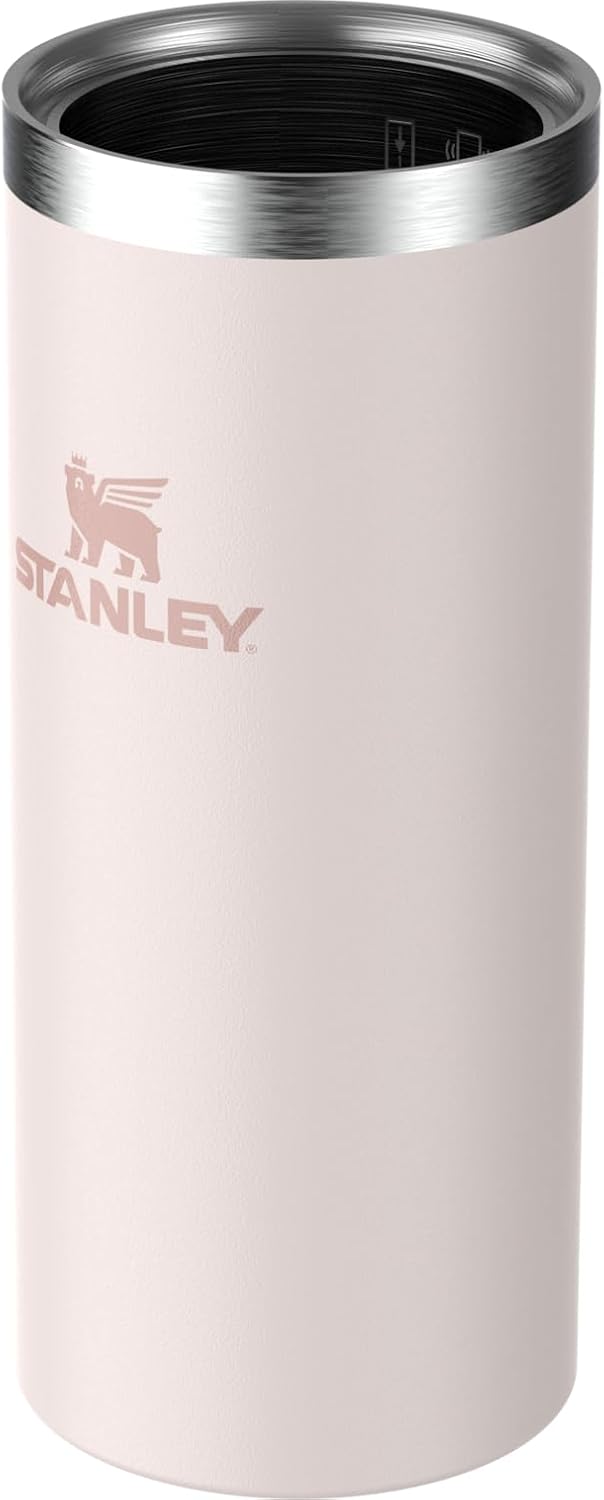 Stanley Everyday Can Cooler Cup 10 oz Slim | Beer, Seltzers, Soda, and Energy Drinks | Doubles as Tumbler | Insulated Stainless Steel Drink Holder | BPA-Free | Rose Quartz