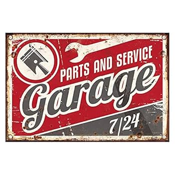 Amazon | ガレージ看板サービス修理部品オープン24時間ルート66