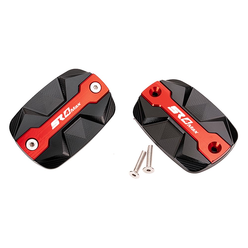 2 Pezzi Tappo serbatoi olio freni moto accessori per Voge SR4MAX SR4 MAX 2022 2023 2024 Copertura Serbatoio Fluido Freno Anteriore (Rosso)