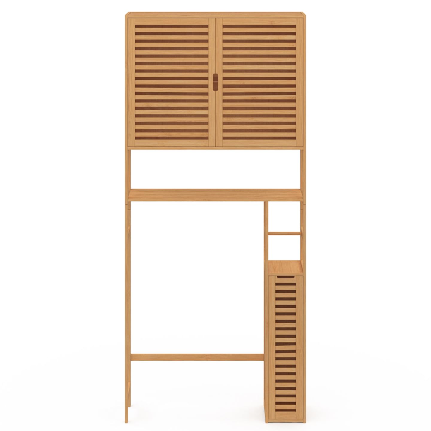 IDMarket BEA - Mueble de inodoro 3 en 1 con armarios de bambú