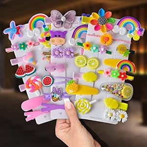 VIZARO Hair Clips for Girls Kids - Girl Gift Items for Birthday - Cute Hair Clips & Pins Set for Baby & Small Girls - Girl Hair Accessories 40 51ojjcyvfIL. SL500 . SS300