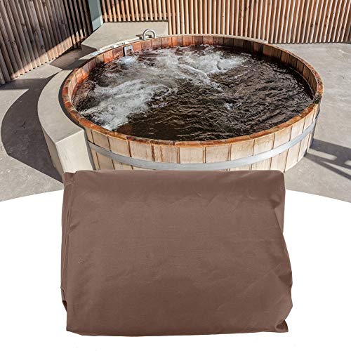 TOPINCN Square Hot Tub Cover Waterproof Spa Hard Cover Protector Hot Tub Cover Outdoor Waterproof Pool Spa Part Sun Shield (Coffee) - Image 3
