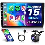 6G+128G 8-Core Android Car Stereo Double Din 10.1 inch Wireless Carplay IPS Touchscreen...