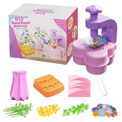 Kit de loisirs créatifs fleurs en tissu pour enfant de plus de 3 ans avec bouquet